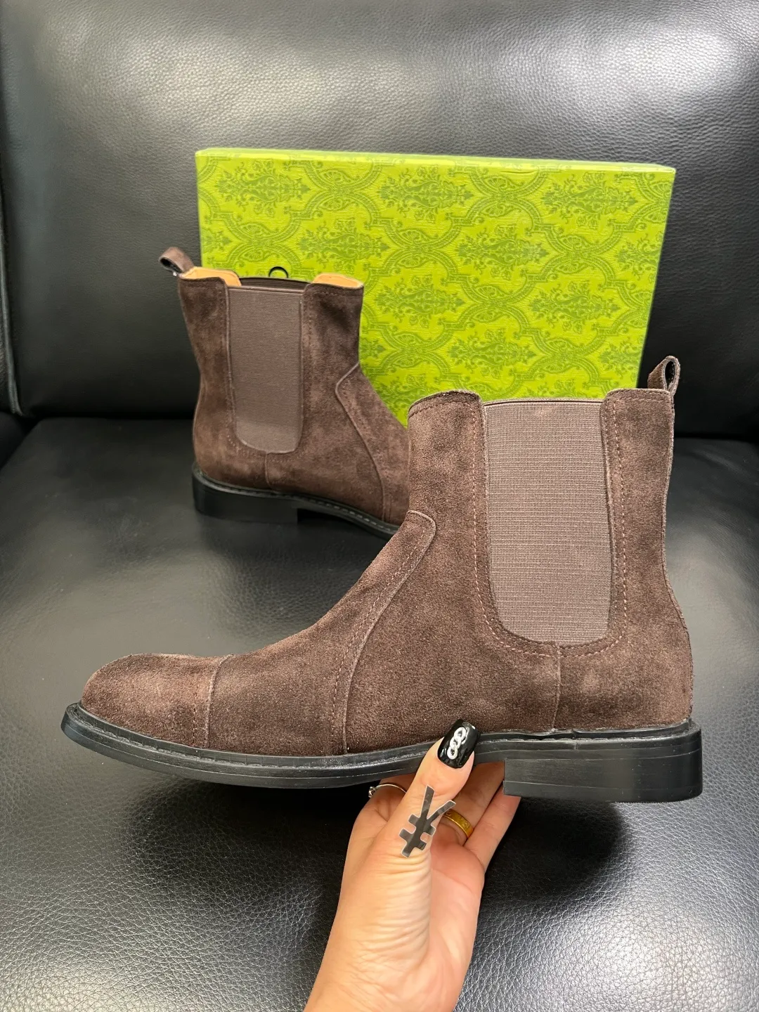Men's shoes 💰900 Gucci High-quality top crafts Gucci Leather shoes and boots high-top series counter synchronization Original factory configuration, original cowhide imported from Italy, imported water-dyed cow lining, soles: original factory special supply original sole super comfortable, original factory and single goods High quality, welcome to compare and synchronization at the counter, code number 39-44 (customized 45)